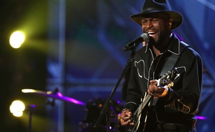 Le Français Kevin Davy White dans «X Factor», à Londres, le 26 novembre 2017.