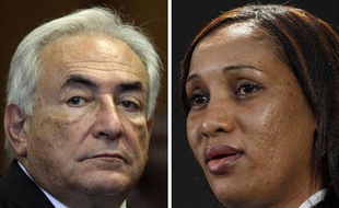 Montage photo: Dominique Strauss-Kahn et Nafissatou Diallo.