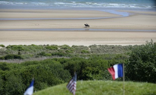 La Omaha beach, à Collevile-sur-Mer, dans le Calvados.