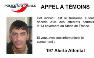 Un appel à témoins de la police française diffusé le 22 novembre 2015