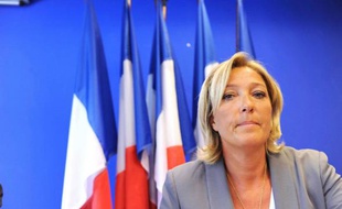Marine Le Pen, vice presidente du Front National, lors du conférence de presse à Nanterre le 1er Septembre 2010