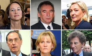Ségolène Royal, François Bayrou, Marine Le Pen, Claude Guéant, Nadine Morano et Jack Lang.