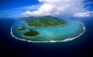 L'île de Moorea, en Polynésie française (illustration).