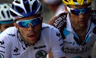 Thibaut Pinot et Jean-Christophe Péraud sur le Tour de France le 23 juillet 2014.