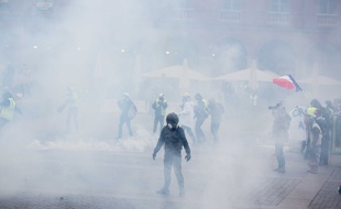 Samedi 12 janvier, sur la place du Capitole, lors de l'acte 9 des
