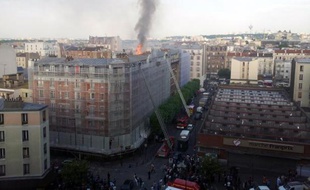L'incendie d'un immeuble dans le centre d'Aubervilliers, le 7 juin 2014, a fait trois morts, trois blessés graves et 14 blessés légers
