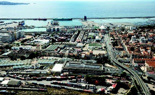Une vue aérienne des Fabriques