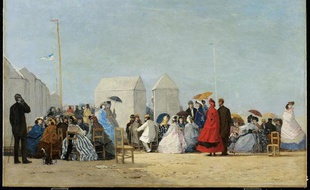 « Plage aux environs de Trouville » 1864 Huile sur toile 67,5 x 104 cm Toronto, Art Gallery of Ontario, Musée des Beaux-Arts de l’Ontario – Anonymous Gift, 1991