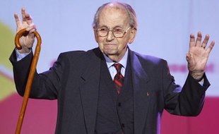 Le résistant Raymond Aubrac, le 3 mars 2008, à Paris.