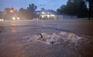 Des inondations spectaculaires et "sans précédent" frappent la Louisiane et le Mississippi, dans le sud des Etats-Unis. Photo prise le 12 août 2016