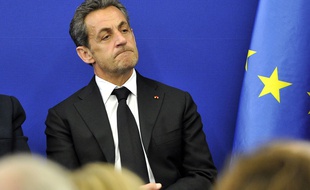 Nicolas Sarkozy à l'inauguration de l'institut Claude Pompidou le 10 mars 2014