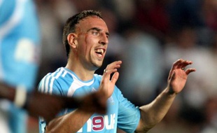 Franck Ribéry, sous les couleurs de l'Olympique de Marseille, le 10 septembre 2006 contre Paris.