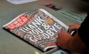La dernière édition du tabloïd britannique News of the World, parue le 10 juillet 2011.