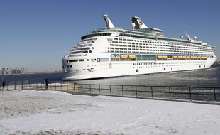 Arrivée du The «Explorer of the Sea» à Bayonne (New Jersey) le 29 janvier 2014.
