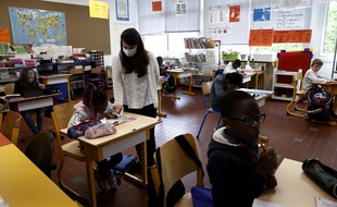 A Poissy, dans une école élémentaire le 5 mai 2020.