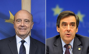Alain Juppé en 2016 à Bruxelles / François Fillon en 2008 à Bruxelles.