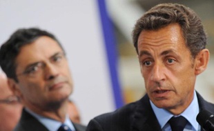 Patrick Devedjian et Nicolas Sarkozy, le 3 septembre 2009.