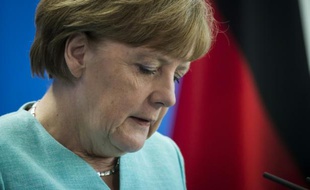 La chancelière allemande Angela Merkel , le 30 juin 2015 à Berlin