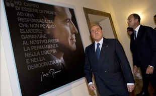 Silvio Berlusconi au siège de son parti à Rome, le 19 septembre 2013.