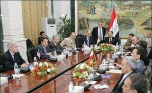 La rencontre s'est déroulée dans la résidence du Premier ministre irakien Nouri al-Maliki, dans la Zone verte fortifiée de Bagdad.