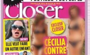 La une du magazine Closer floutée