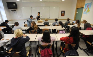 Rentrée des classes au lycee Buffon à Paris le 2 septembre 2008.