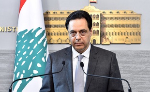 Le Premier ministre libanais, Hassan Diab, à Beyrouth, le 13 juin 2020.