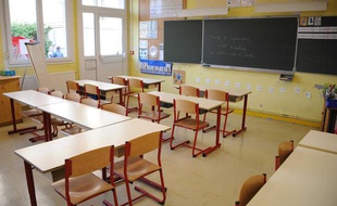 Illustration: Une salle de classe, près de Metz.