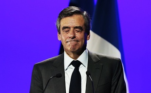 François Fillon en meeting à Caen, le 16 mars 2017.