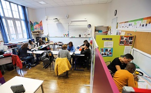 L'unité localisée pour l'inclusion scolaire du collège Gérard-Philipe, dans le XVIIIe arrondissement de Paris.