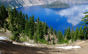 Le Crater Lake. Illustration.