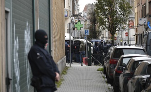 Opération de police à Molenbeek, en Belgique, le 16 novembre 2015.