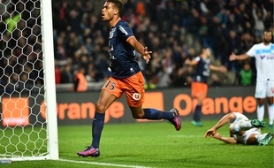 Steve Mounié a inscrit le but du 3-1 pour Montpellier face à Marseille, vendredi 4 novembre.