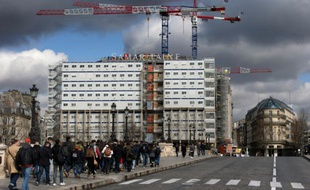 La Samaritaine en travaux, le 4 mars 2016 à Paris