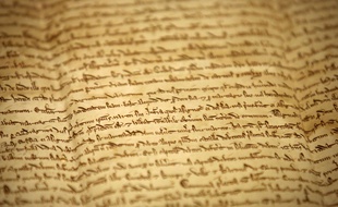 Un détail de la Magna carta, texte fondateur en Grande-Bretagne datant de 1215.
