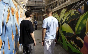 L'intérieur de la prison Saint-Paul de Lyon, le 17 février 2009.