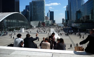 Le quartier de La Défense situé à l'ouest de Paris.