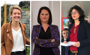 Les trois candidates à la mairie de Nantes : Laurence Garnier, Johanna Rolland et Valérie Oppelt.