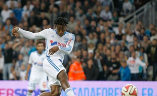 L'attaquant marseillais Michy Batshuayi lors du match OM-Bordeaux, le 23 novembre 2014.