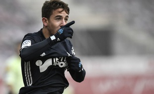 Maxime Lopez lors du match Dijon-OM, au cours duquel il a inscrit son premier but en L1, le 10 décembre 2016.