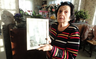 Jeanne Venturino dans sa maison de la route du stade, au mois de janvier 2016.