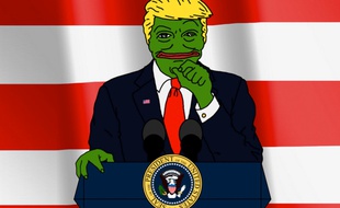 Un mème de Donald Trump sous les traits de Pepe la grenouille, emblème du mouvement alt-right.