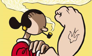 Détail d'une création de Julie Maroh utilisée par le
Collectif des créatrices de bande dessinée contre le sexisme.