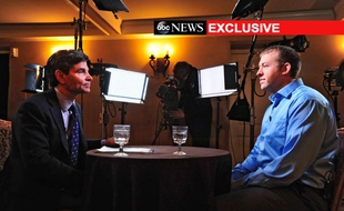 L'officier Darren Wilson (droite), sur la chaîne ABC, le 25 novembre 2014, raconte sa version de la mort de Michael Brown, à Ferguson, le 9 août 2014.