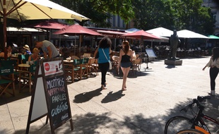 La place Jean-Jaurès, à Montpellier.