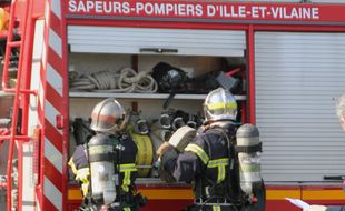 Illustration de l'intervention de pompiers. Ici lors d'un exercice à Rennes.