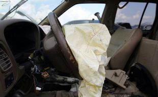 Un airbag déclenché dans un véhicule