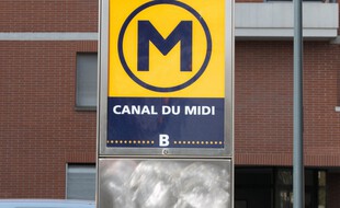 Le logo du métro toulousain, ici sur la ligne B. (illustration)