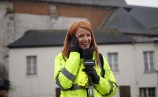 Ingrid Levavasseur, "gilet jaune" de la première heure, le 15 janvier 2019 à Grande-Bourgtheroulde.