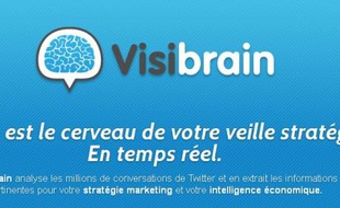 Capture d'écran du site Visibrain